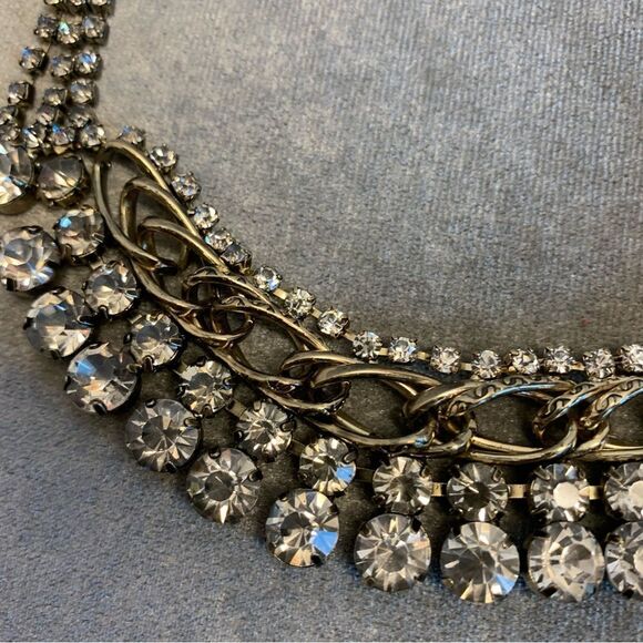 MELANIE Lyne Crystal rhinestone chain evening formal necklace NWT - Picture 6 of 11